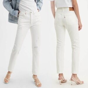 Levi’s 501 Skinny High Rise Distressed Jeans